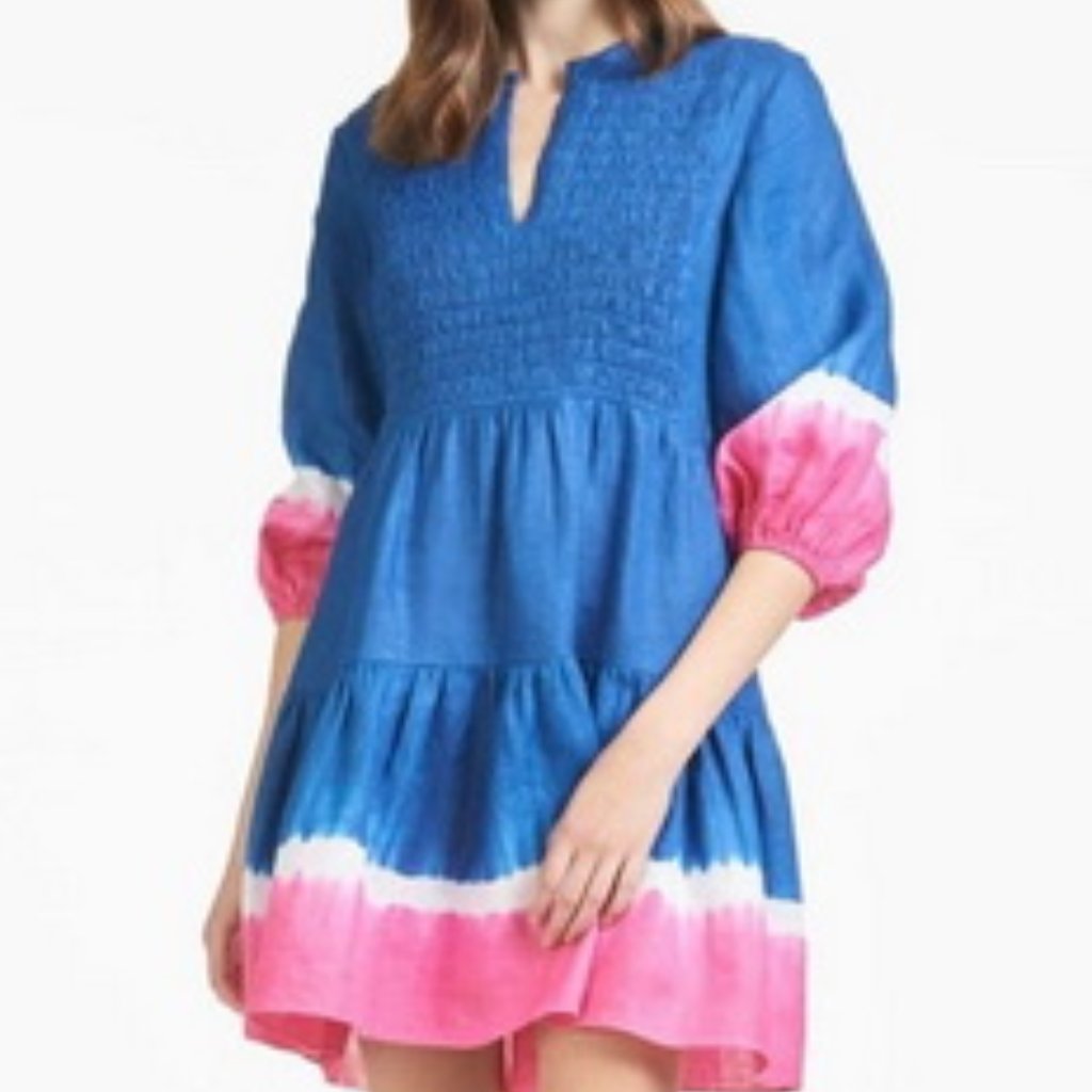 Sachin & Babi Royal Blue Pink Coco Dip Dye Mini Dress